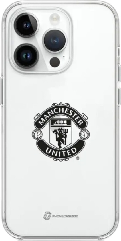 iPhone 13 Pro Manchester United FC Clear case -mobildeksel, hvit