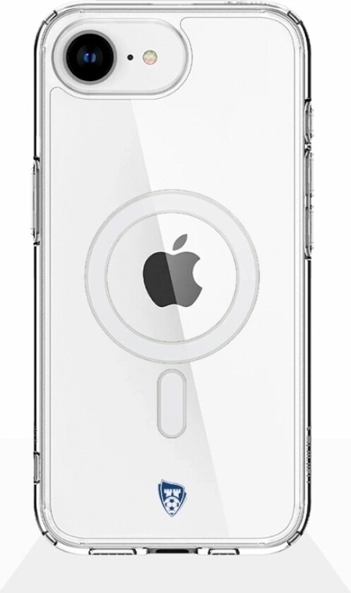 iPhone 16e Sarpsborg 08 Clear case (MagSafe) -mobildeksel, hvit
