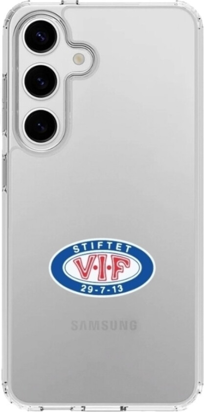 Samsung Galaxy S25 VIF Clear case -mobildeksel, hvit