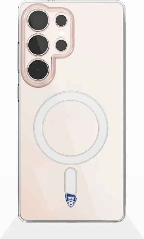 Samsung Galaxy S25 Ultra Sarpsborg 08 Clear case (MagSafe) -mobildeksel, hvit