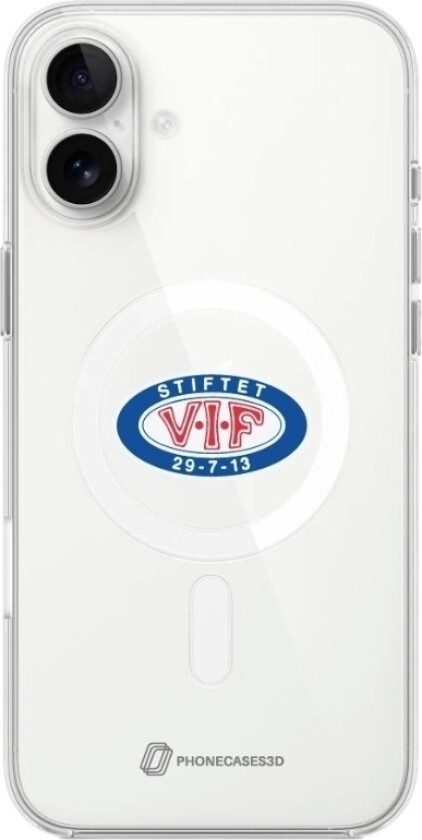 iPhone 16 Plus VIF Clear case -mobildeksel, hvit
