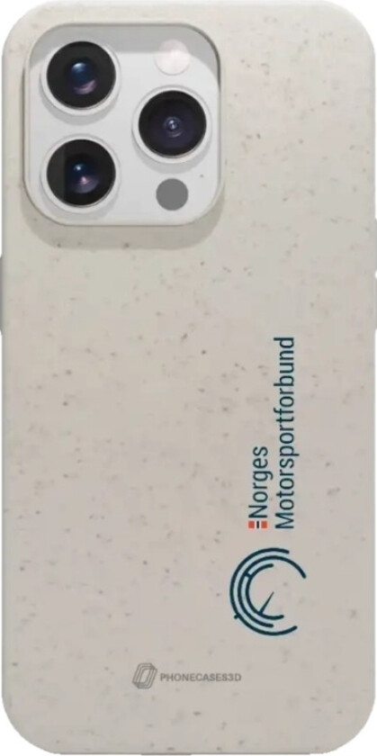 iPhone 15 Pro Norges Motorsportforbund komposterbart deksel, hvit