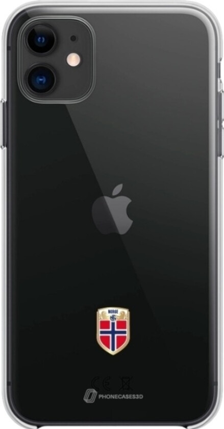 iPhone 11 Norges Fotballforbund Clear case -mobildeksel, svart