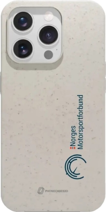 iPhone 16 Pro Norges Motorsportforbund komposterbart deksel, hvit