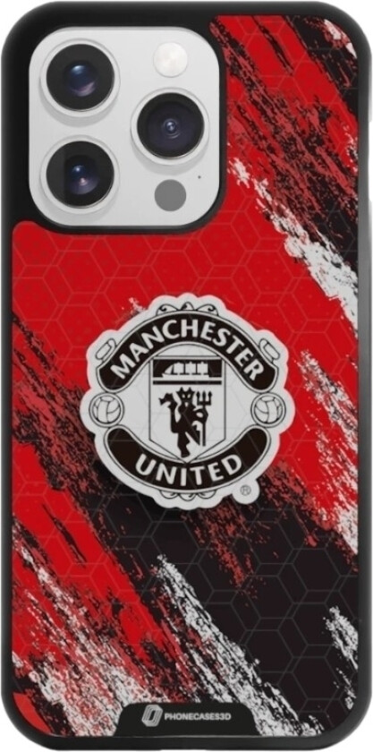 iPhone 16 Pro Manchester United FC 3D mobildeksel, svart