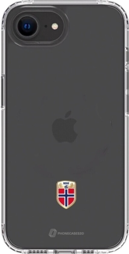 iPhone 16e Norges Fotballforbund Clear case -mobildeksel, svart
