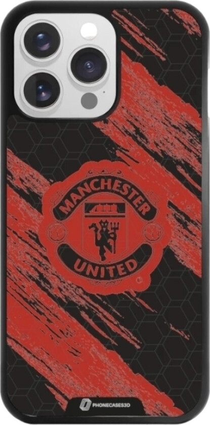 iPhone 16 Pro Max Manchester United FC 3D mobildeksel, svart
