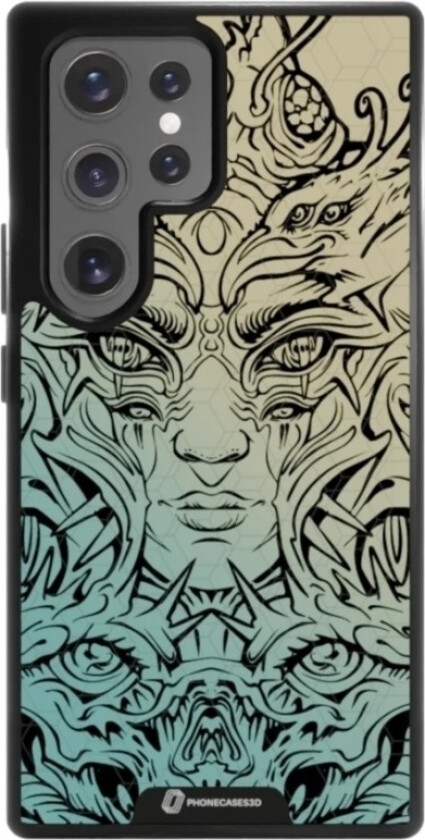 Samsung Galaxy S25 Ultra Urban Pixel 3D mobildeksel, svart