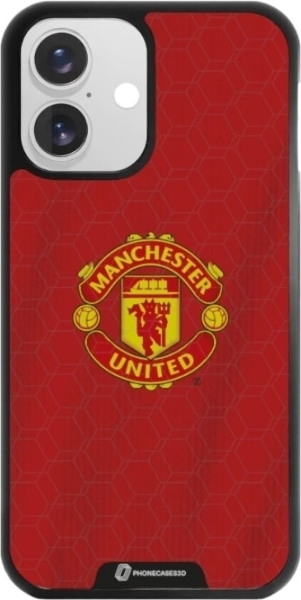 iPhone 16 Manchester United FC 3D mobildeksel, svart