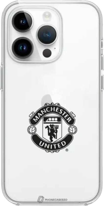 iPhone 14 Pro Manchester United FC Clear case -mobildeksel, hvit