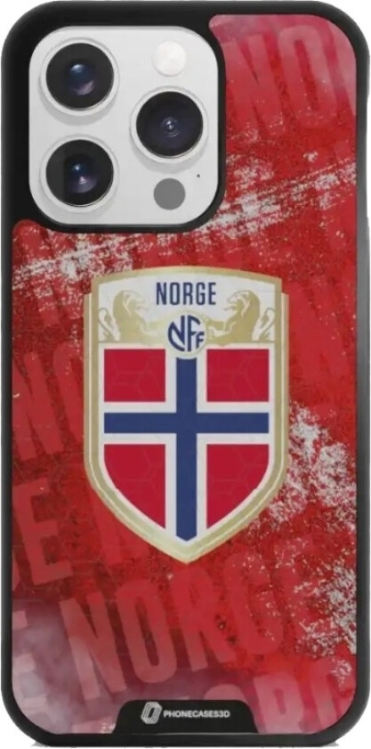 iPhone 15 Pro Norges Fotballforbund 3D mobildeksel, svart