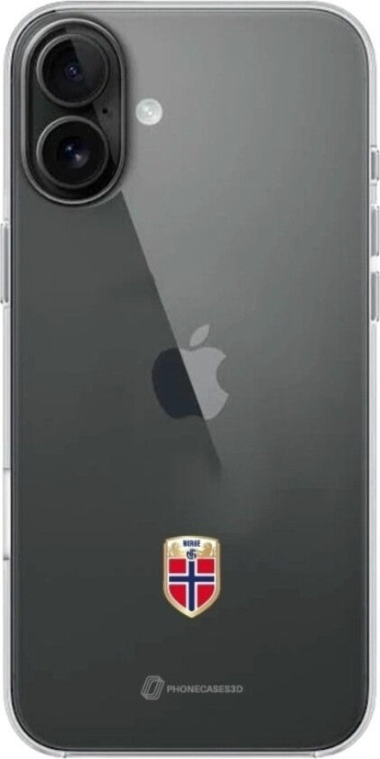 iPhone 16 Plus Norges Fotballforbund Clear case -mobildeksel, svart