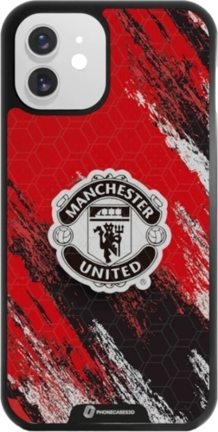 iPhone 12 Manchester United FC 3D mobildeksel, svart