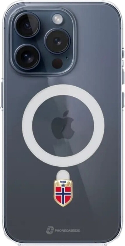 iPhone 15 Pro Norges Fotballforbund Clear case (MagSafe) -mobildeksel, svart