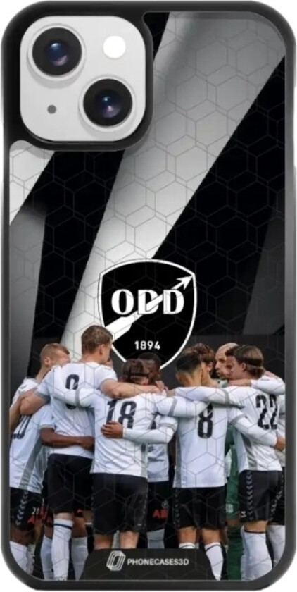 iPhone 15 Odds Ballklubb 3D mobildeksel, svart