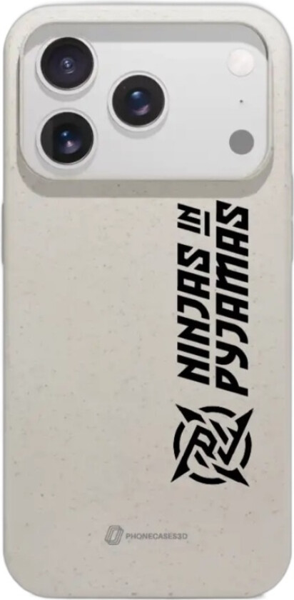 iPhone 17 Pro Max Ninjas in Pyjamas komposterbart deksel, hvit