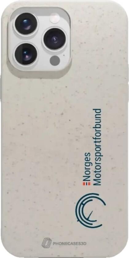 iPhone 16 Pro Max Norges Motorsportforbund komposterbart deksel, hvit