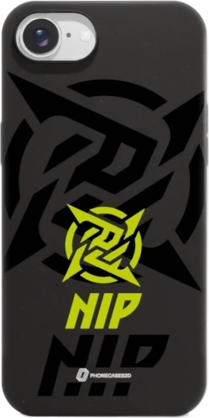iPhone 16e Ninjas in Pyjamas komposterbart deksel, svart