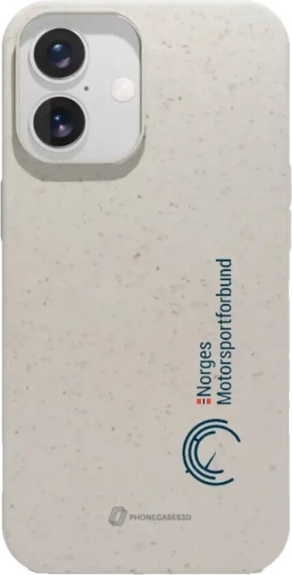 iPhone 16 Norges Motorsportforbund komposterbart deksel, hvit