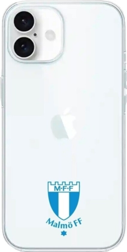 iPhone 16 Malmö FF Clear case -mobildeksel, hvit