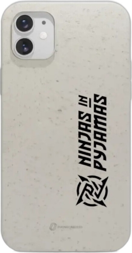 iPhone 11 Ninjas in Pyjamas komposterbart deksel, hvit