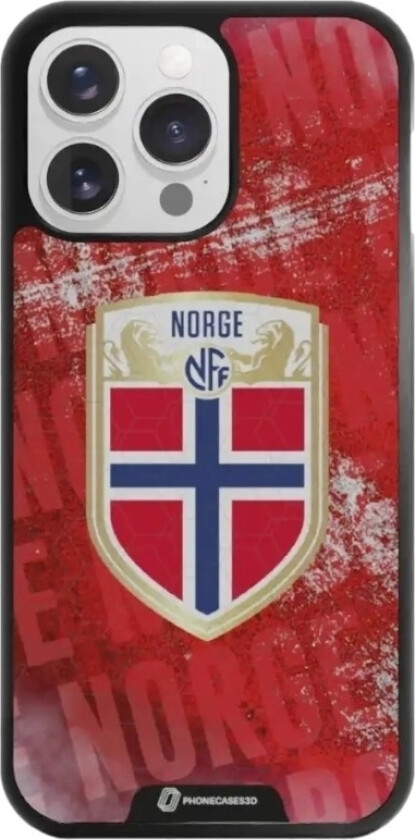 iPhone 16 Pro Max Norges Fotballforbund 3D mobildeksel, svart