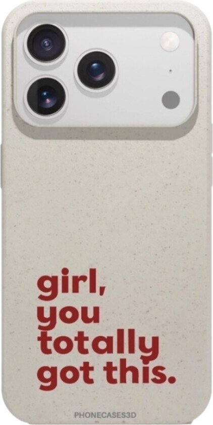 iPhone 17 Pro Martine Halvorsen komposterbart deksel, hvit
