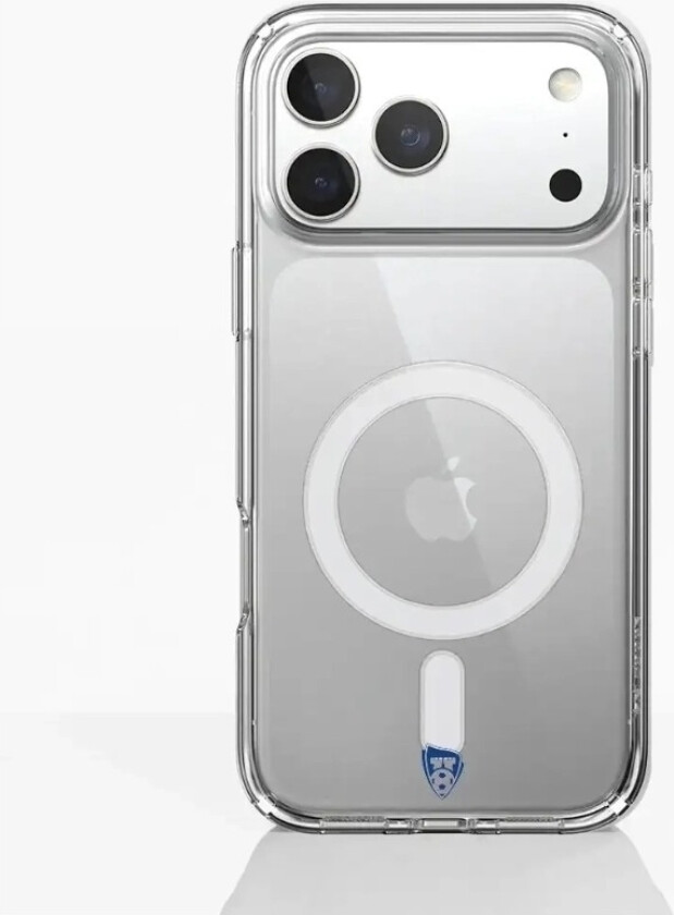 iPhone 17 Pro Max Sarpsborg 08 Clear case (MagSafe) -mobildeksel, hvit