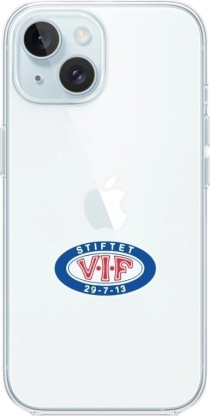 iPhone 15 VIF Clear case -mobildeksel, hvit