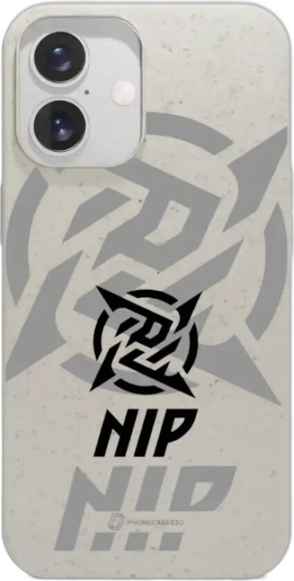 iPhone 16 Ninjas in Pyjamas komposterbart deksel, hvit