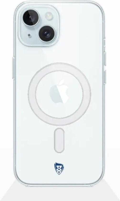 iPhone 15 Sarpsborg 08 Clear case (MagSafe) -mobildeksel, hvit