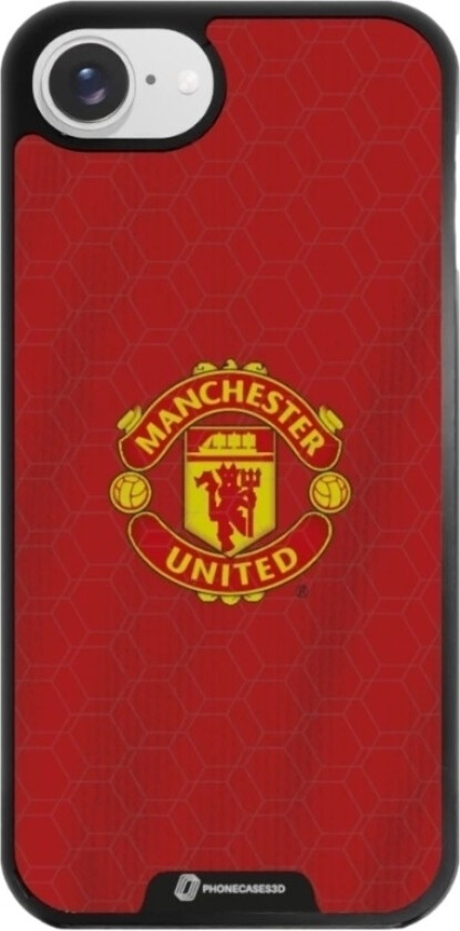iPhone 16e Manchester United FC 3D mobildeksel, svart