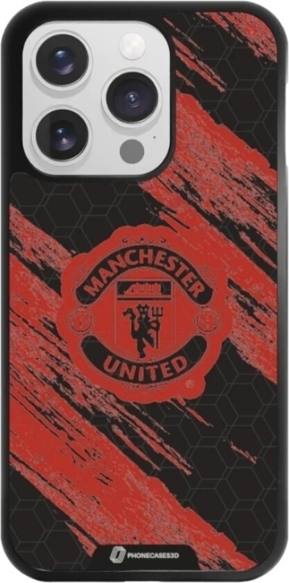 iPhone 16 Pro Manchester United FC 3D mobildeksel, svart