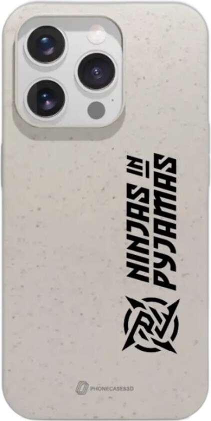 iPhone 16 Pro Ninjas in Pyjamas komposterbart deksel, hvit