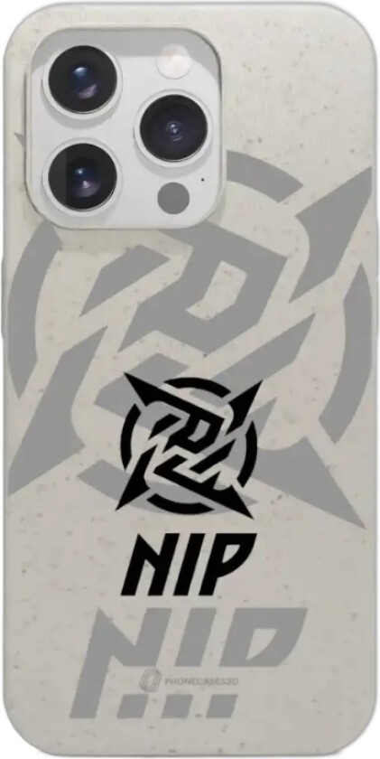 iPhone 15 Pro Ninjas in Pyjamas komposterbart deksel, hvit