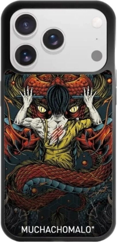 iPhone 17 Pro Max Muchacho Malo 3D mobildeksel, svart