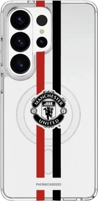 Samsung Galaxy S26 Ultra Manchester United FC Clear case (MagSafe) -mobildeksel, hvit
