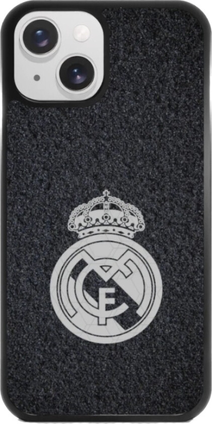 iPhone 15 Real Madrid 3D mobildeksel, svart