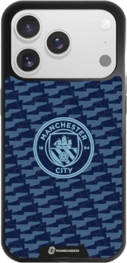 iPhone 17 Pro Max Man City 3D mobildeksel, svart