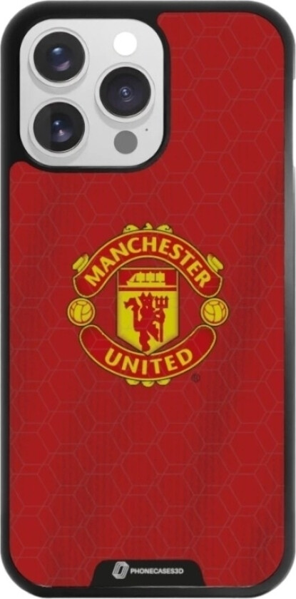 iPhone 16 Pro Max Manchester United FC 3D mobildeksel, svart
