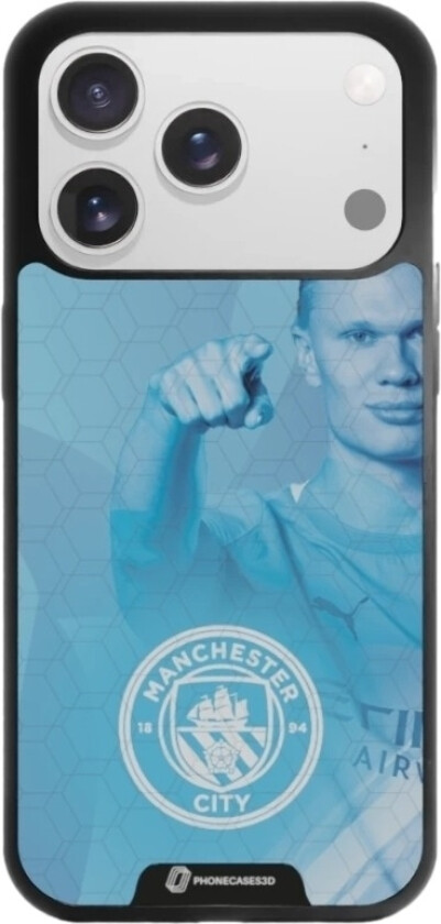 iPhone 17 Pro Man City 3D mobildeksel, svart