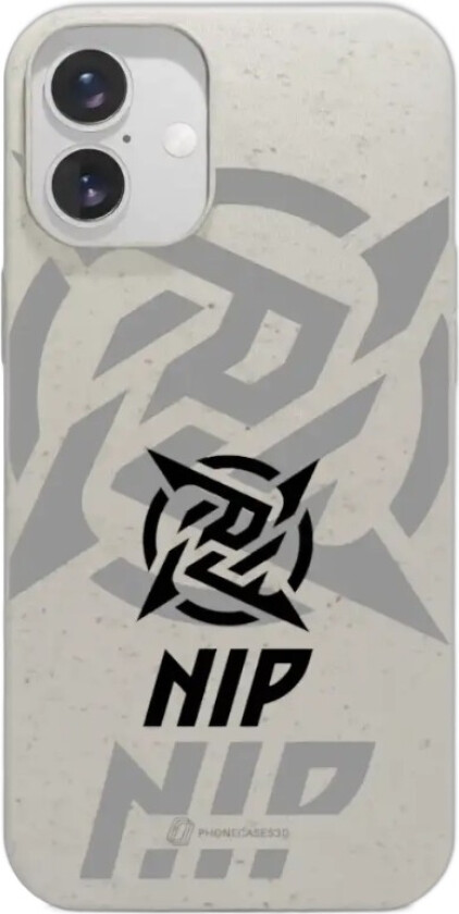 iPhone 16 Plus Ninjas in Pyjamas komposterbart deksel, hvit
