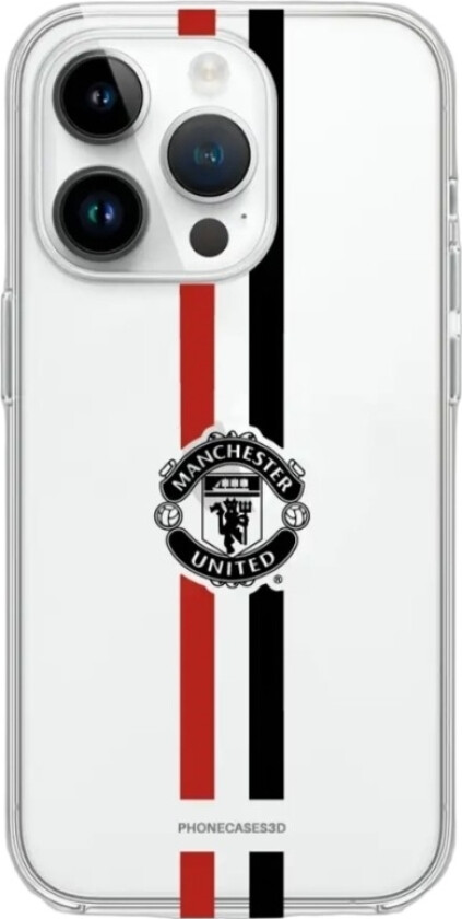iPhone 14 Pro Manchester United FC Clear case -mobildeksel, hvit