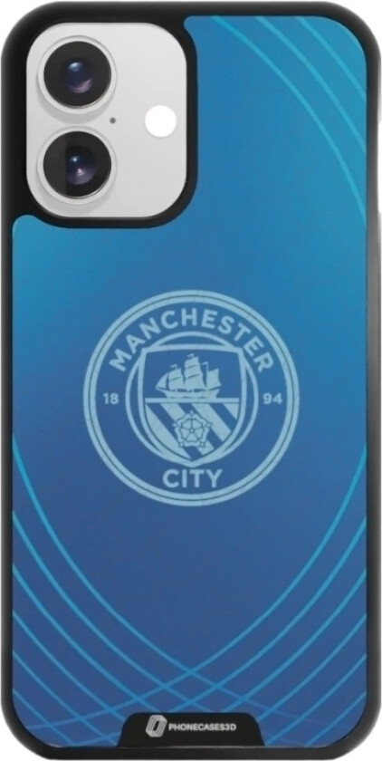 iPhone 16 Man City 3D mobildeksel, svart