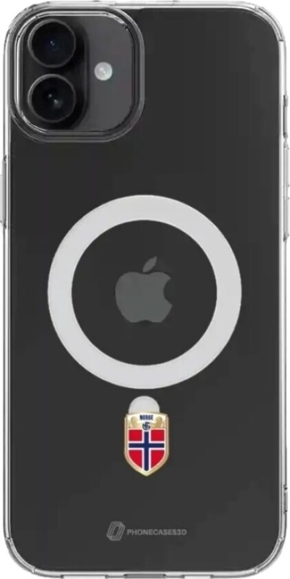 iPhone 16 Norges Fotballforbund Clear case (MagSafe) -mobildeksel, svart