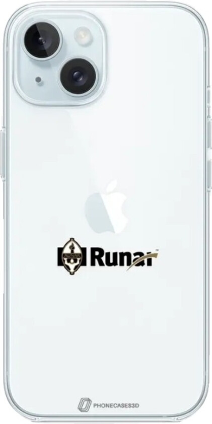 iPhone 15 IL Runar Clear case -mobildeksel, hvit