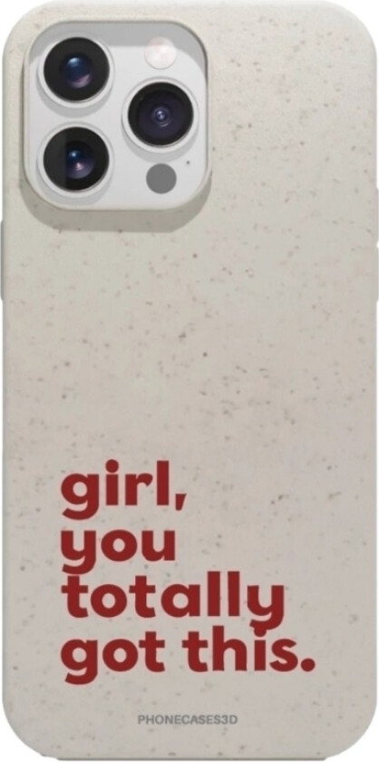iPhone 16 Pro Max Martine Halvorsen komposterbart deksel, hvit