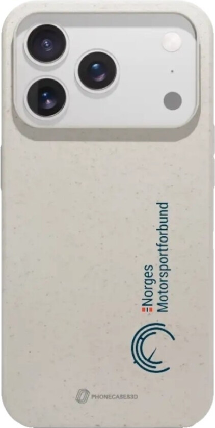 iPhone 17 Pro Norges Motorsportforbund komposterbart deksel, hvit