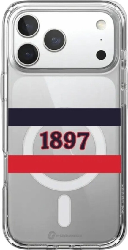 iPhone 17 Pro Max HIFK Hockey Clear case (MagSafe) -mobildeksel, hvit