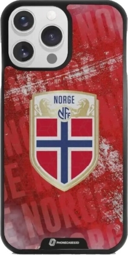 iPhone 14 Pro Norges Fotballforbund 3D mobildeksel, svart